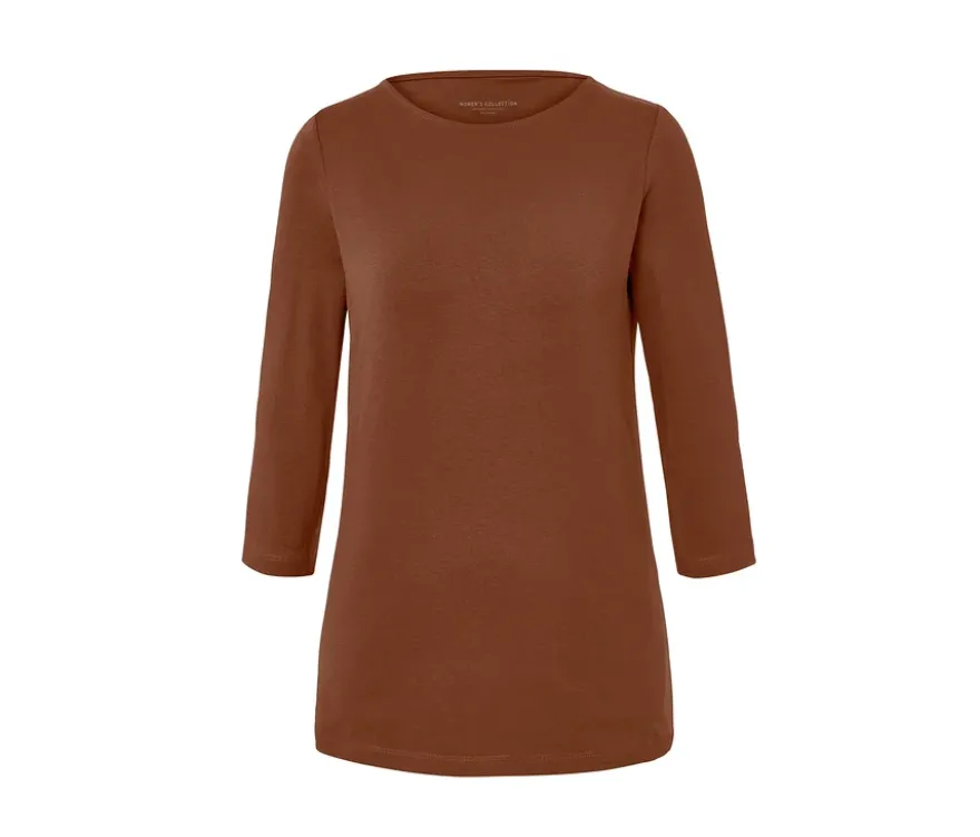 Shirt mit 3/4-Arm, cognac