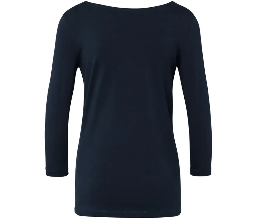 Shirt mit 3/4-Arm, dunkelblau