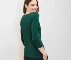 Shirt mit 3/4-Arm, dunkelgrün