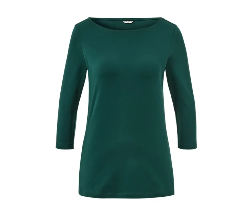 Shirt mit 3/4-Arm, dunkelgrün