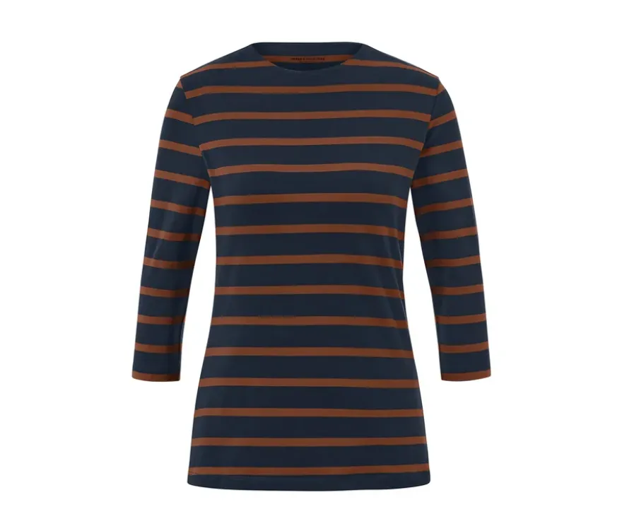 Shirt mit 3/4-Arm, gestreift