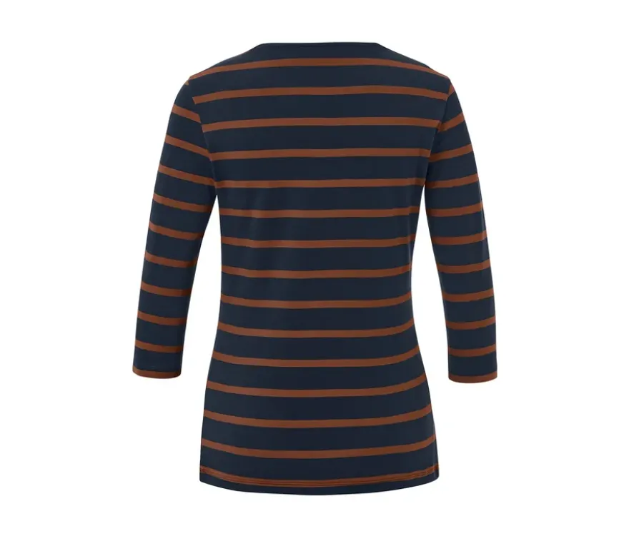 Shirt mit 3/4-Arm, gestreift