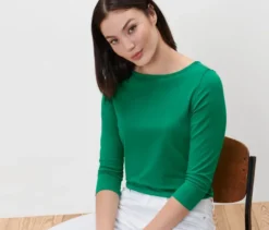 Shirt mit 3/4-Arm, grün
