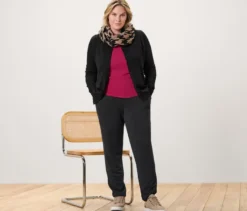 Shirt mit 3/4-Arm, himbeerrot