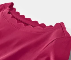 Shirt mit 3/4-Arm, himbeerrot