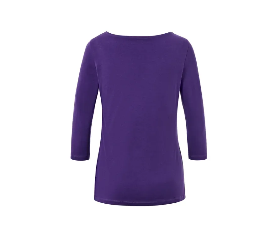 Shirt mit 3/4-Arm, lila