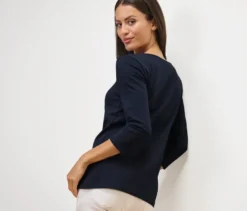 Shirt mit 3/4-Arm, navy