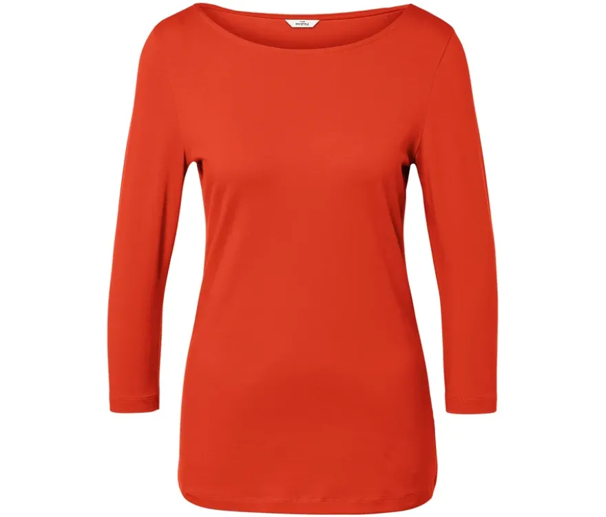 Shirt mit 3/4-Arm, orange
