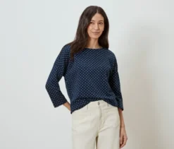 Shirt mit 3/4-Arm, Punkte