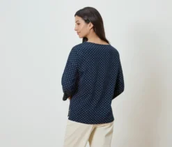 Shirt mit 3/4-Arm, Punkte