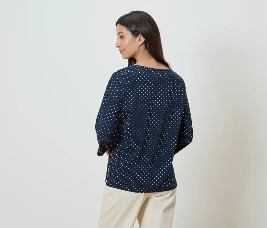 Shirt mit 3/4-Arm, Punkte