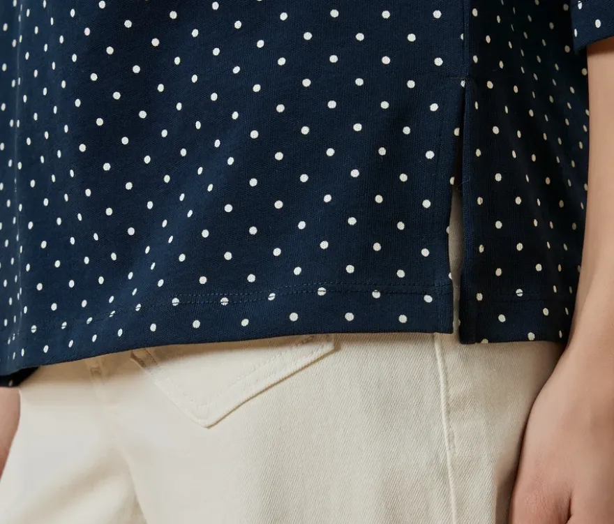 Shirt mit 3/4-Arm, Punkte