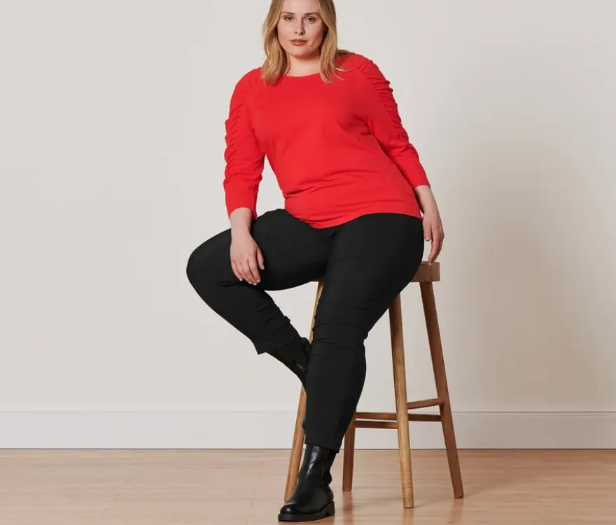 Shirt mit 3/4-Arm, rot