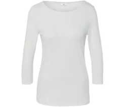 Shirt mit 3/4-Arm, weiß