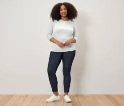 Shirt mit 3/4-Arm, weiß