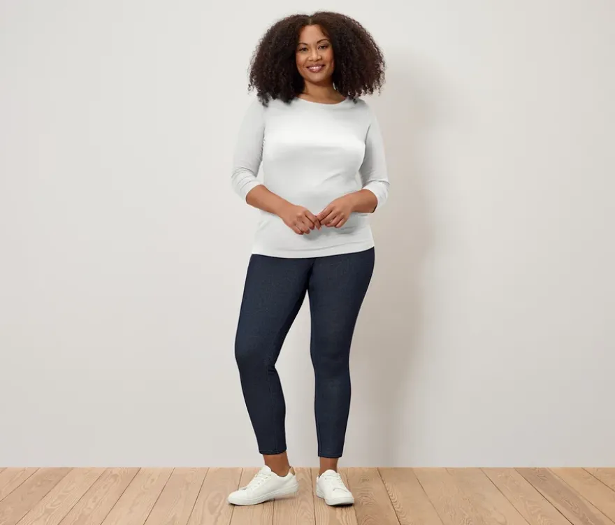 Shirt mit 3/4-Arm, weiß