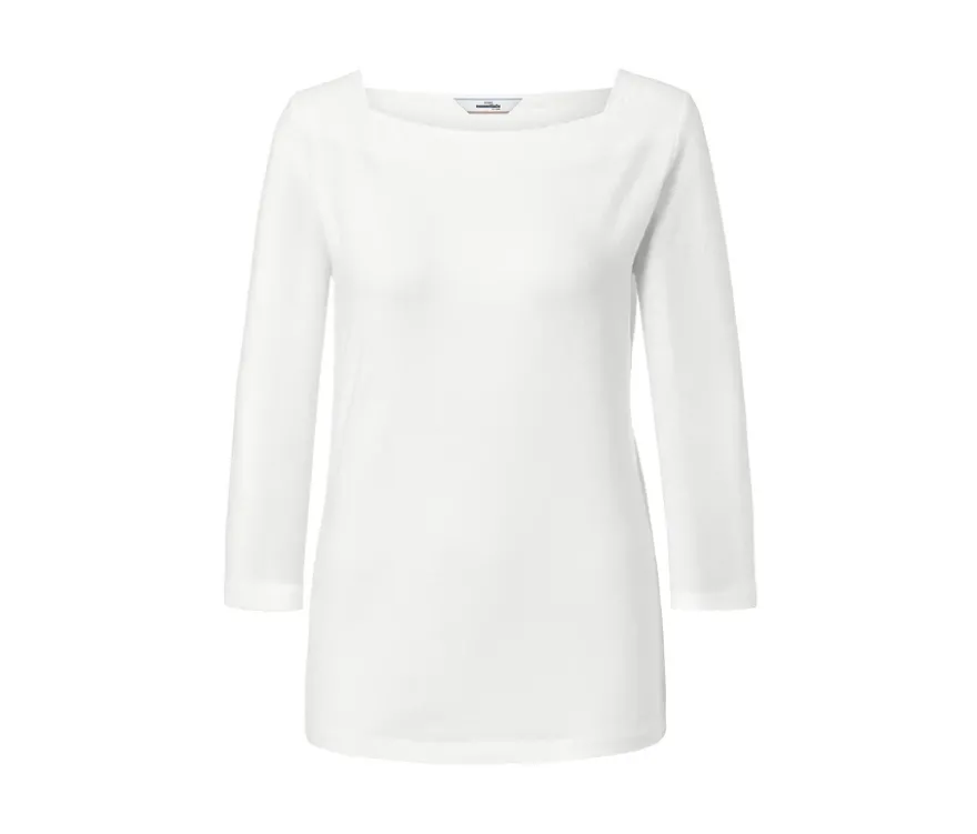 Shirt mit 3/4-Arm, weiß