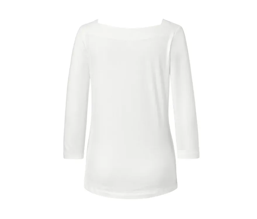 Shirt mit 3/4-Arm, weiß