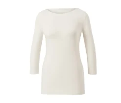 Shirt mit 3/4-Arm, weiß