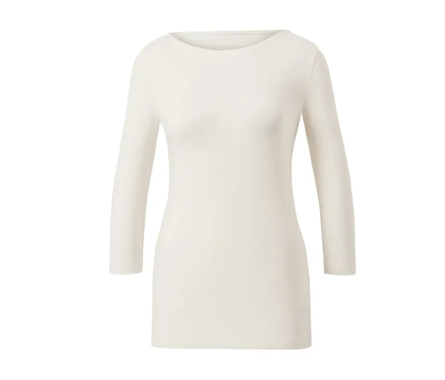Shirt mit 3/4-Arm, weiß
