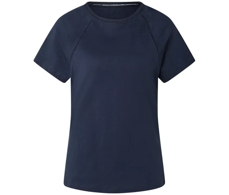 Shirt mit Crochet-Details, dunkelblau