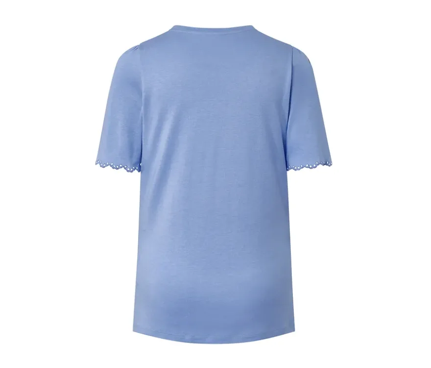 Shirt mit Raffung, hellblau