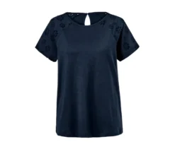 Shirt mit Stickerei, dunkelblau