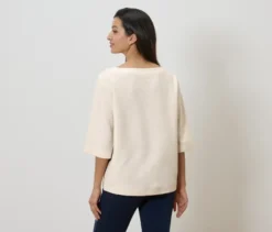 Shirt mit Struktur, creme