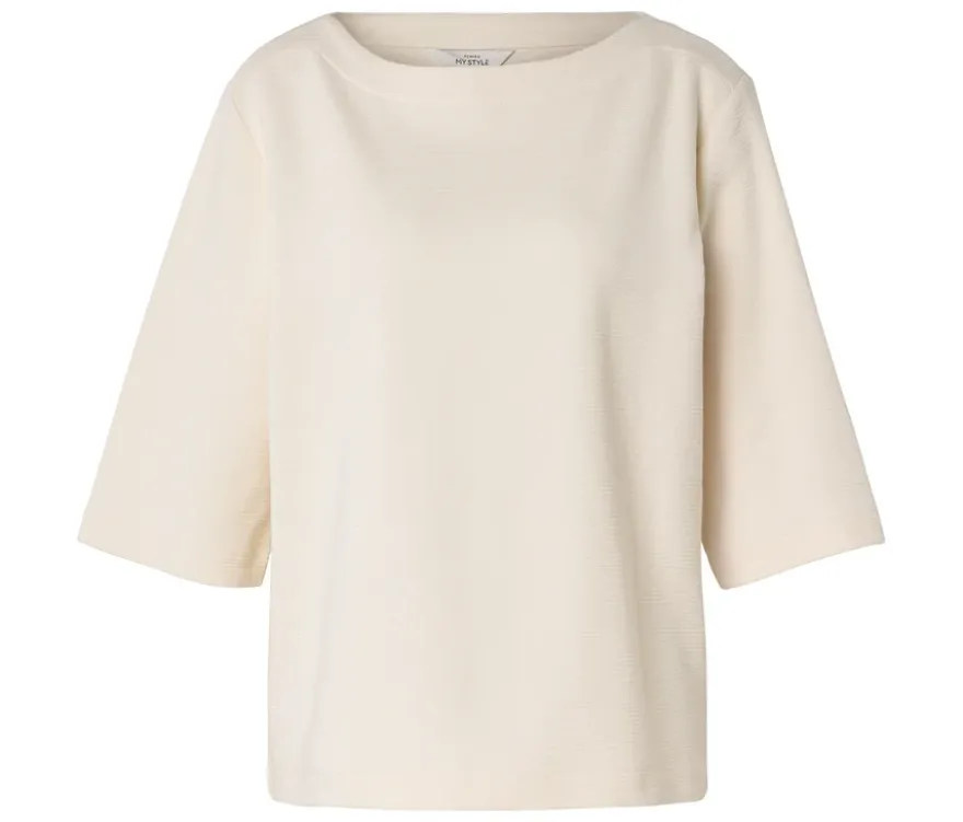 Shirt mit Struktur, creme