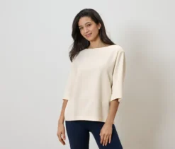 Shirt mit Struktur, creme
