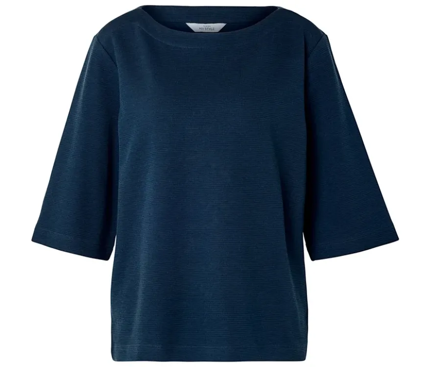 Shirt mit Struktur, dunkelblau