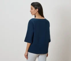 Shirt mit Struktur, dunkelblau