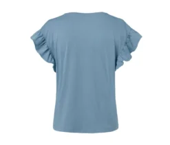 Shirt mit Volant, rauchblau