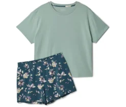 Shorty-Pyjama-Set, jade