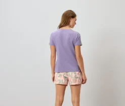 Shorty-Pyjama-Set, lila