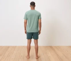 Shorty-Pyjama-Set, petrol/jade