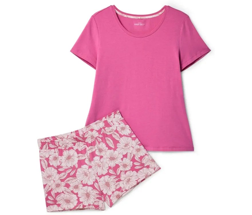 Shorty-Pyjama-Set, pink