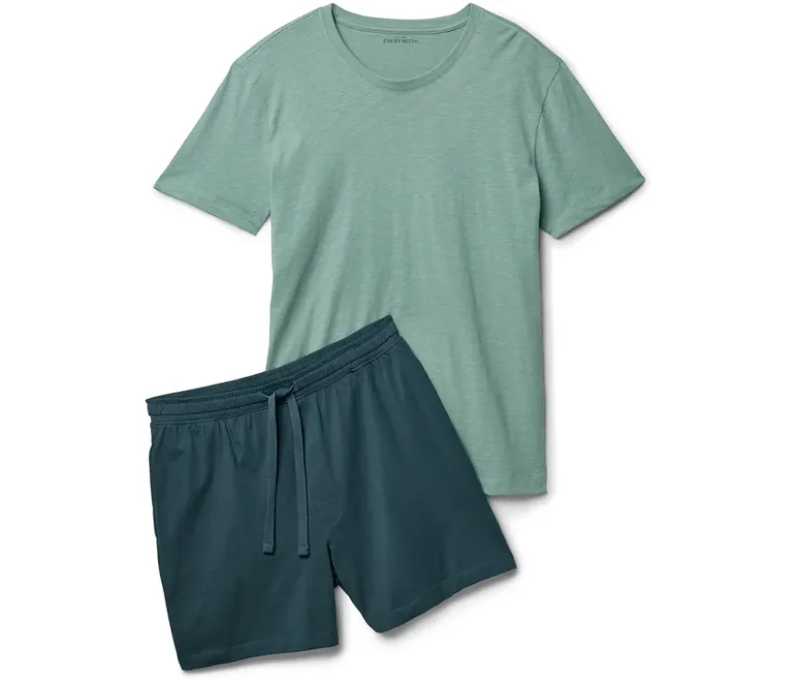 Shorty-Pyjama-Set, salbei