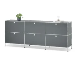 Sideboard »CN3« mit 6 Klappen, grau