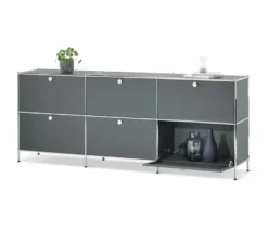 Sideboard »CN3« mit 6 Klappen, grau