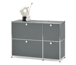 Sideboard »CN3« mit 4 Klappen, grau