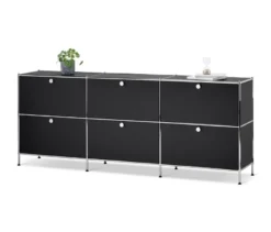 Sideboard »CN3« mit 6 Klappen, schwarz