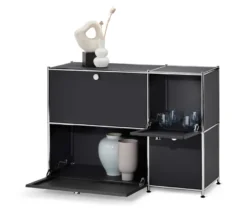 Sideboard »CN3« mit 4 Klappen, schwarz