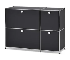 Sideboard »CN3« mit 4 Klappen, schwarz