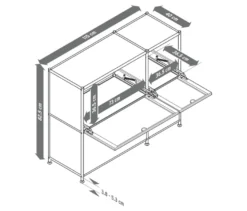 Sideboard »CN3« mit 4 Klappen, schwarz