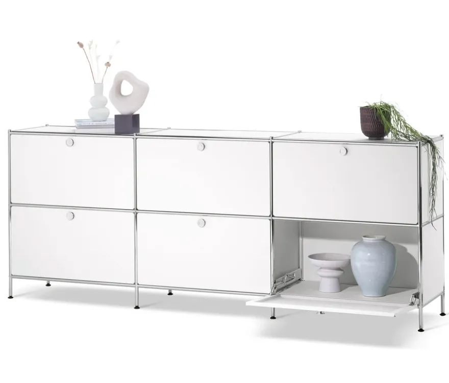 Sideboard »CN3« mit 6 Klappen, weiß