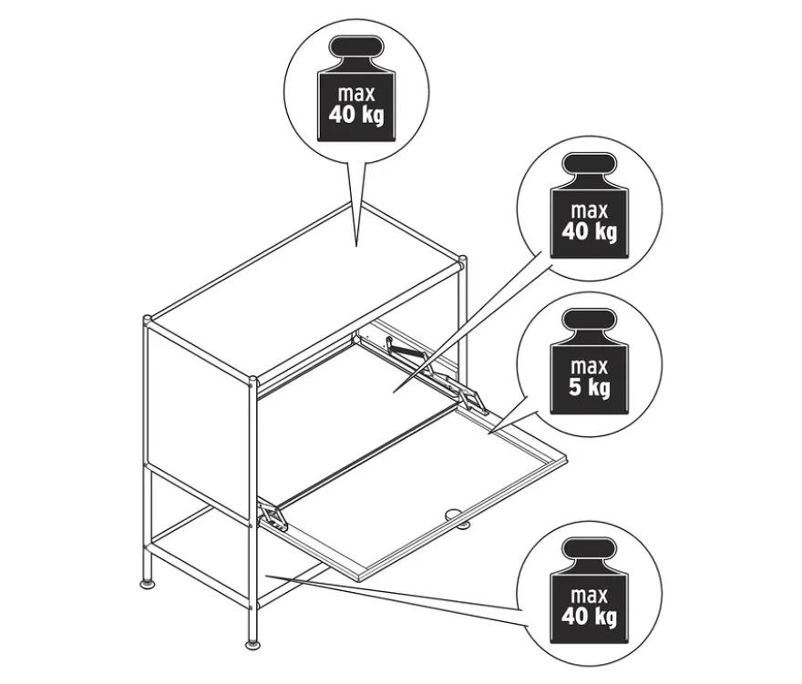 Sideboard »CN3« mit 1 Klappe, schwarz