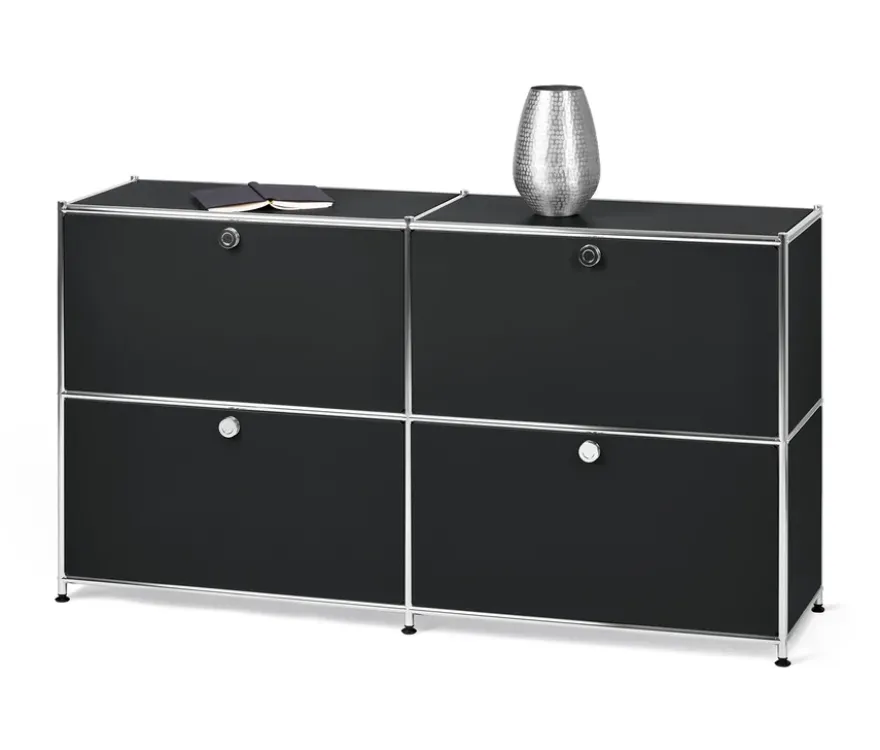 Sideboard »CN3« mit vier Klappen, schwarz