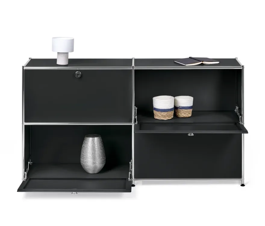 Sideboard »CN3« mit vier Klappen, schwarz
