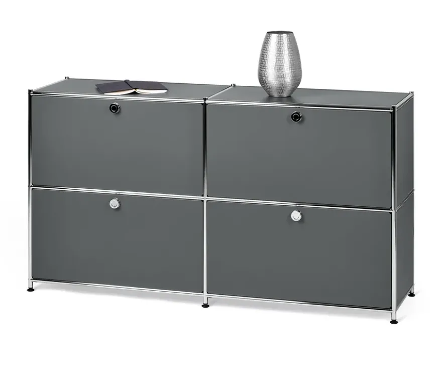 Sideboard »CN3« mit vier Klappen, grau